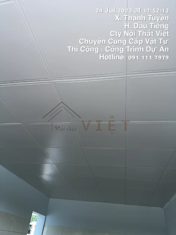 Trần nhôm Clip-in phẳng có gân