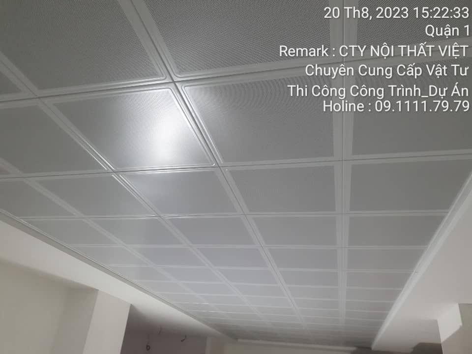 Trần nhôm Clip-in đục lỗ có gân