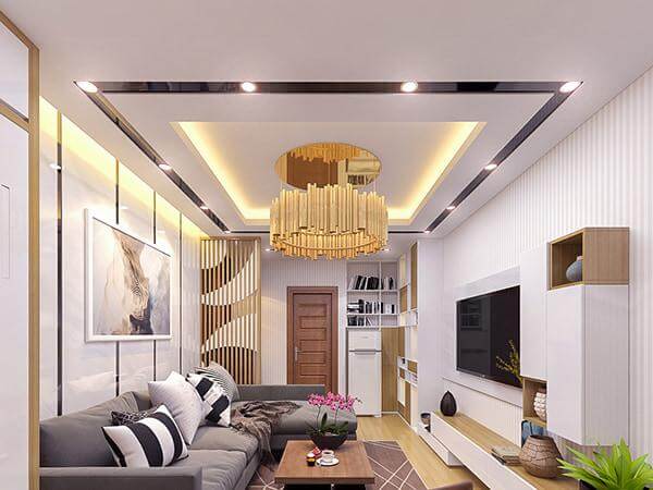 Mẫu trần thạch cao giật cấp hiện đại